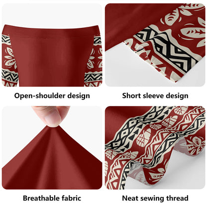 Fiji Combo Short Sleeve Dress And Shirt Bula Tropical