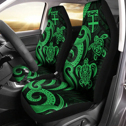Fiji Car Seat Covers - Green Tentacle Turtle