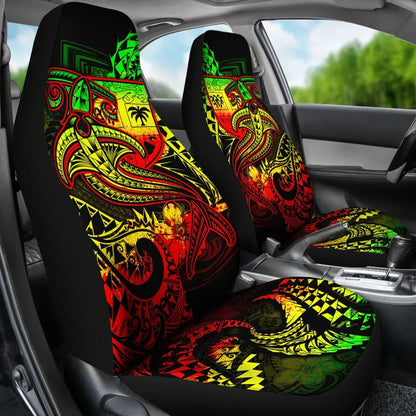 Fiji Car Seat Covers - Reggae Shark Polynesian Tattoo