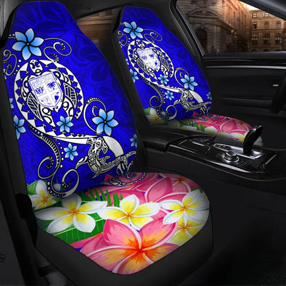 Fiji Car Seat Covers - Turtle Plumeria (Blue)