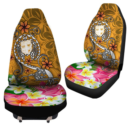 Fiji Car Seat Covers - Turtle Plumeria (Gold)