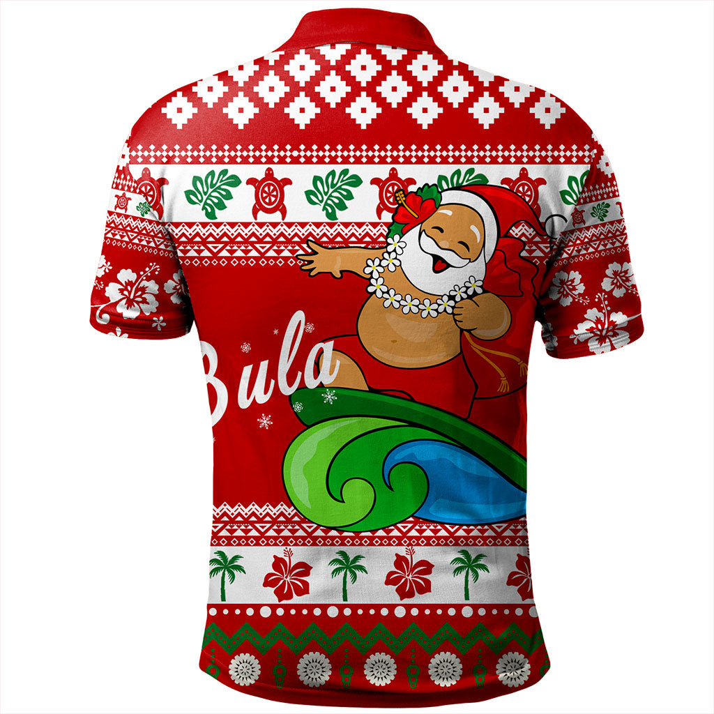 Fiji Polo Shirt Santa Claus Ho Ho Ho Christmas