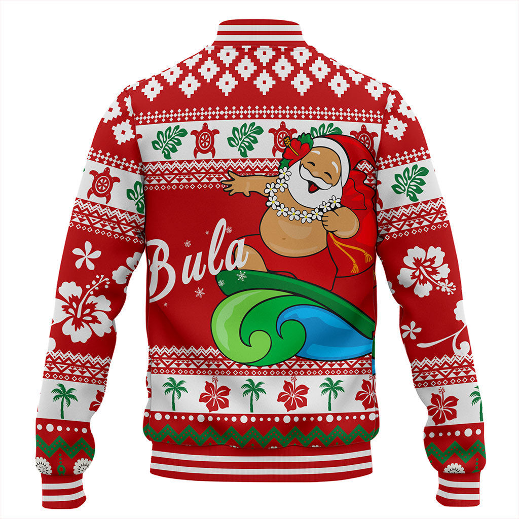 Fiji Baseball Jacket Santa Claus Ho Ho Ho Christmas