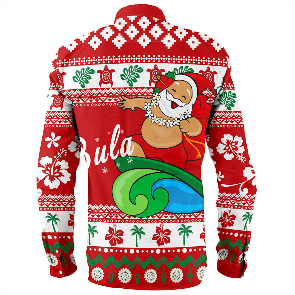 Fiji Long Sleeve Shirt Santa Claus Ho Ho Ho Christmas