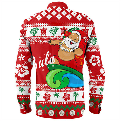 Fiji Long Sleeve Shirt Santa Claus Ho Ho Ho Christmas