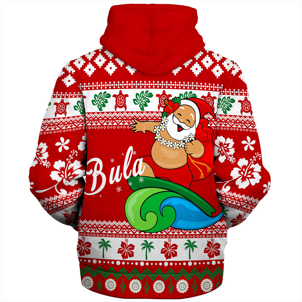 Fiji Sherpa Hoodie Santa Claus Ho Ho Ho Christmas