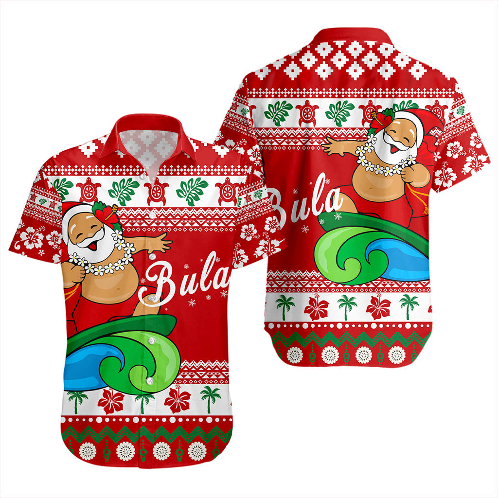 Fiji Short Sleeve Shirt Santa Claus Ho Ho Ho Christmas