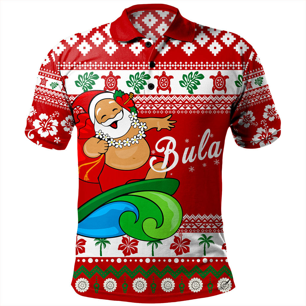 Fiji Polo Shirt Santa Claus Ho Ho Ho Christmas