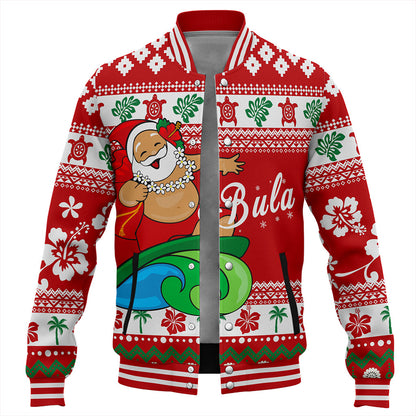 Fiji Baseball Jacket Santa Claus Ho Ho Ho Christmas