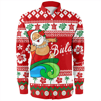 Fiji Long Sleeve Shirt Santa Claus Ho Ho Ho Christmas