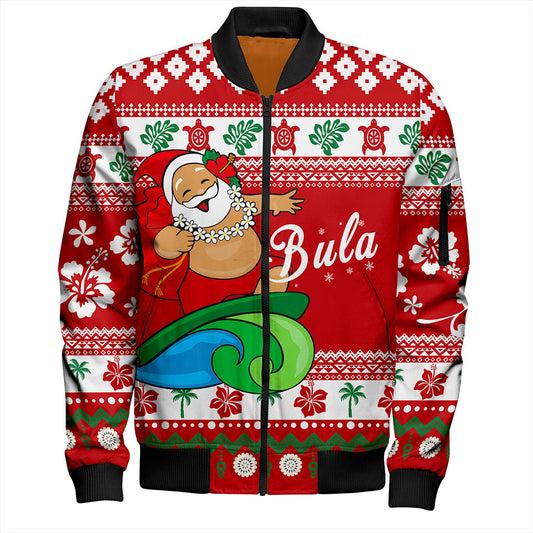 Fiji Bomber Jacket Santa Claus Ho Ho Ho Christmas
