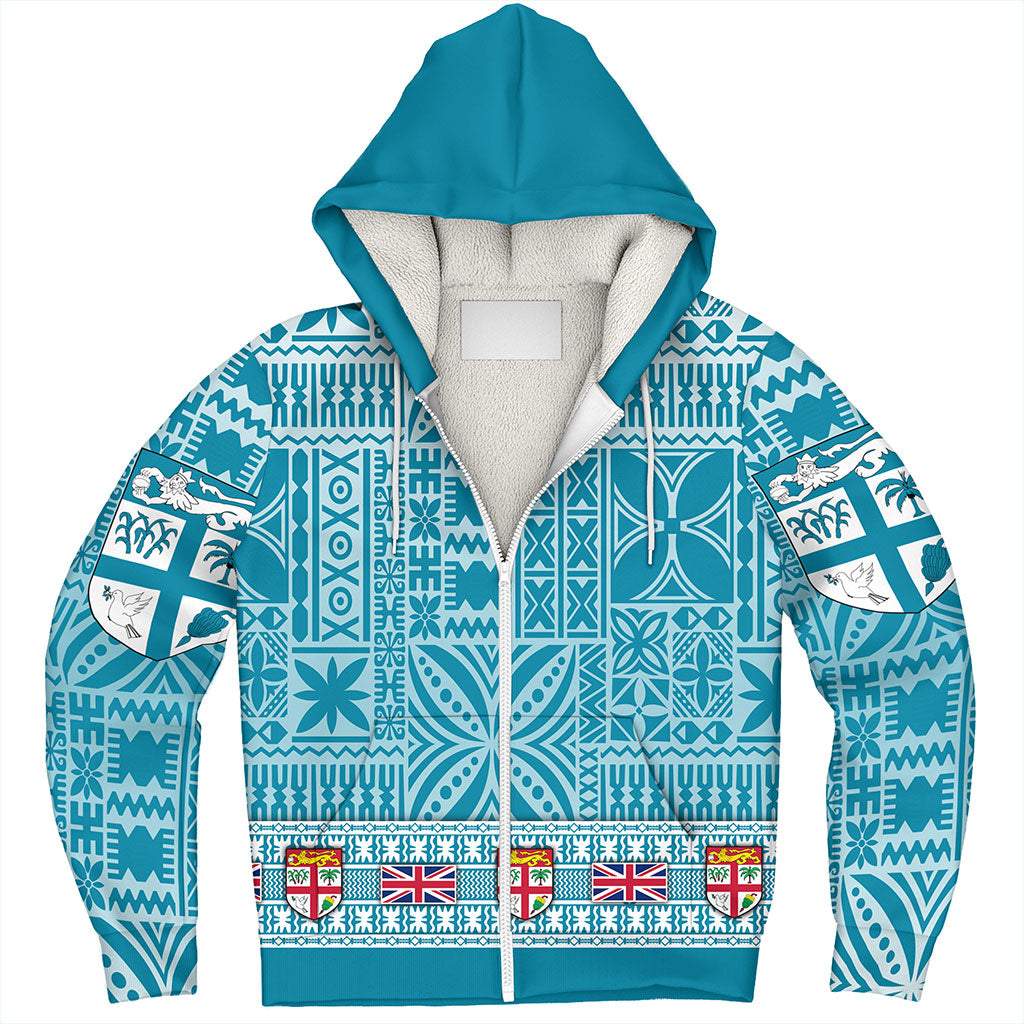 Fiji Sherpa Hoodie Classic Bula Flag