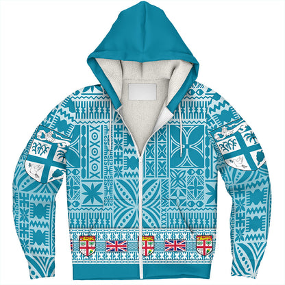 Fiji Sherpa Hoodie Classic Bula Flag