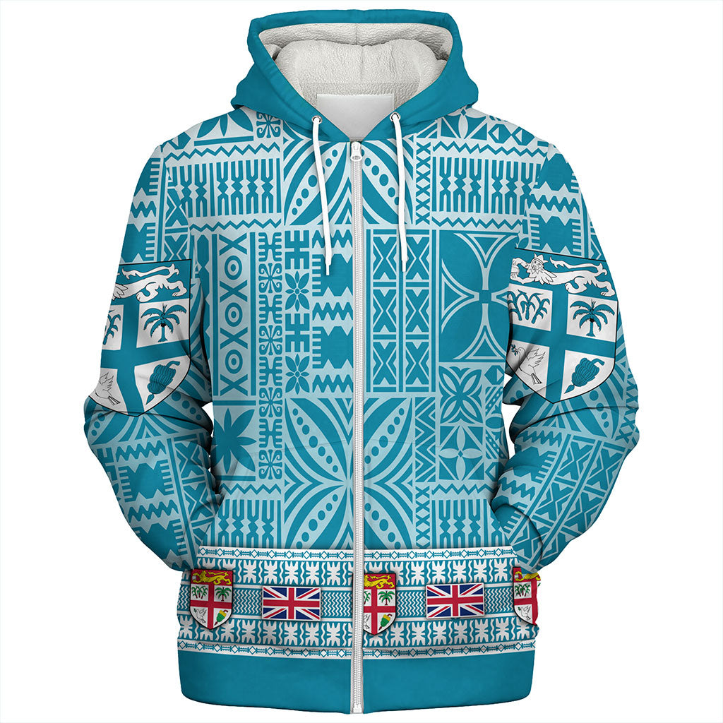 Fiji Sherpa Hoodie Classic Bula Flag