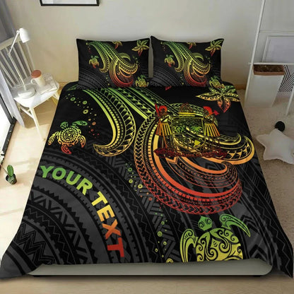Fiji Custom Personalised Bedding Set - Reggae Turtle