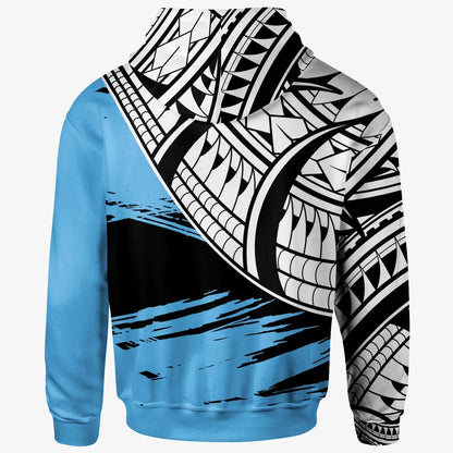 Fiji Custom Personalised Hoodie - Fiji Flag Style With Claw Pattern