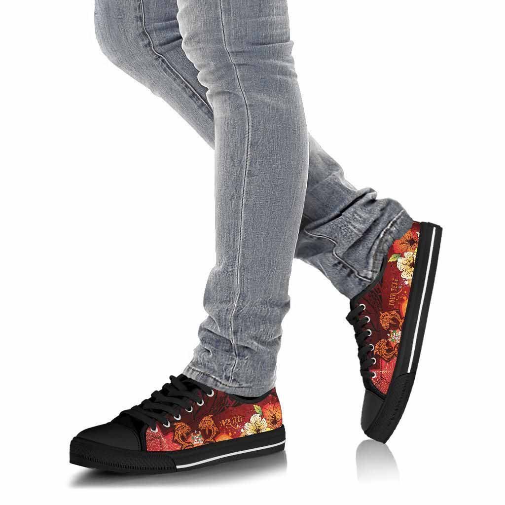 Fiji Custom Personalised Low Top Shoes - Tribal Tuna Fish
