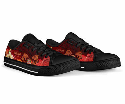 Fiji Custom Personalised Low Top Shoes - Tribal Tuna Fish
