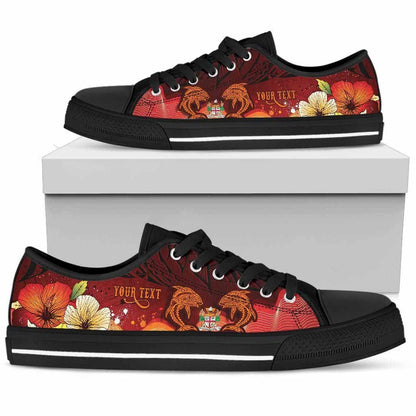 Fiji Custom Personalised Low Top Shoes - Tribal Tuna Fish