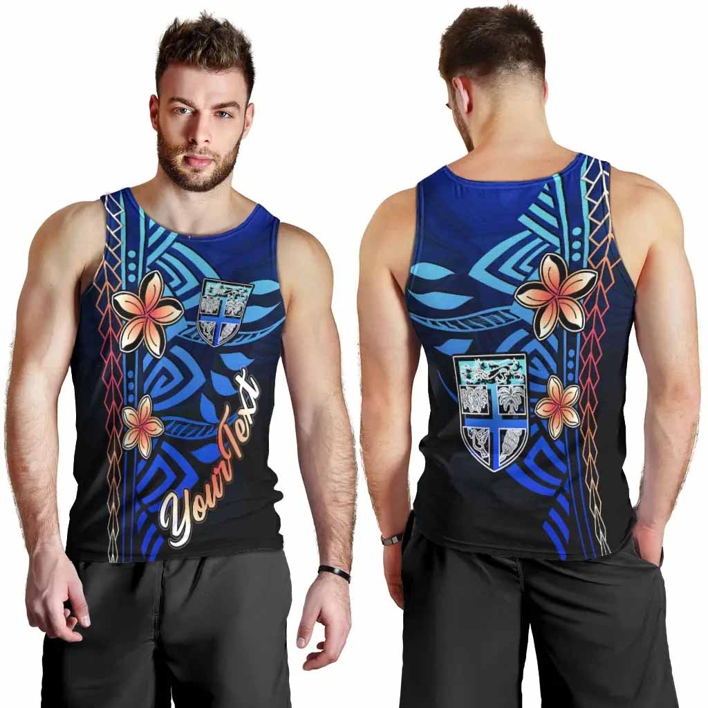 Fiji Custom Personalised Men Tank Top - Vintage Tribal Mountain