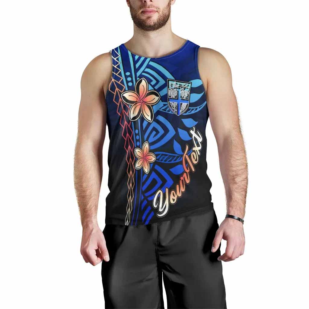 Fiji Custom Personalised Men Tank Top - Vintage Tribal Mountain