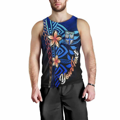 Fiji Custom Personalised Men Tank Top - Vintage Tribal Mountain