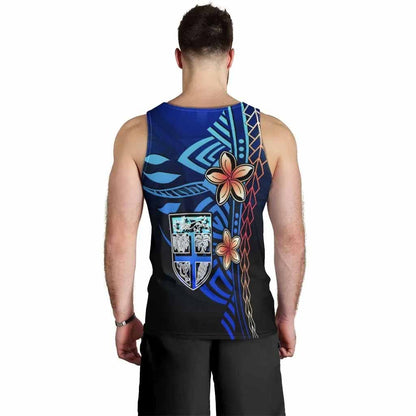 Fiji Custom Personalised Men Tank Top - Vintage Tribal Mountain