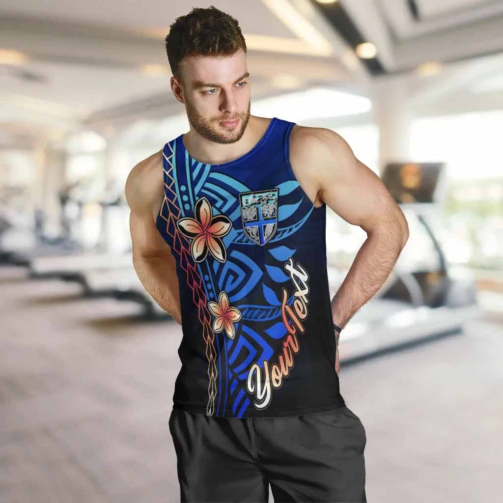 Fiji Custom Personalised Men Tank Top - Vintage Tribal Mountain