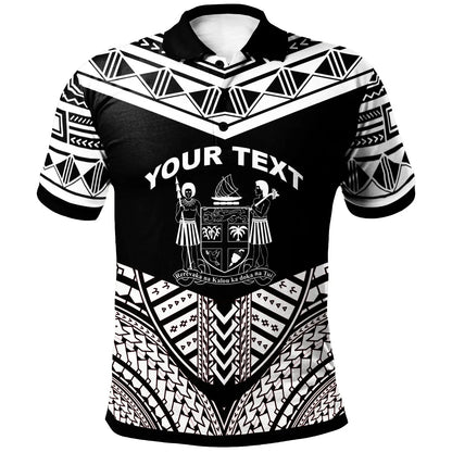 Fiji Custom Personalised Polo Shirt - Tribal Pattern Cool Style White Color