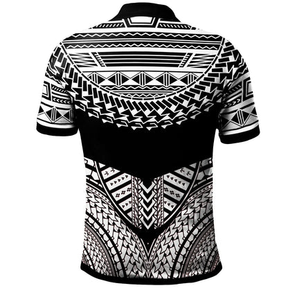 Fiji Custom Personalised Polo Shirt - Tribal Pattern Cool Style White Color