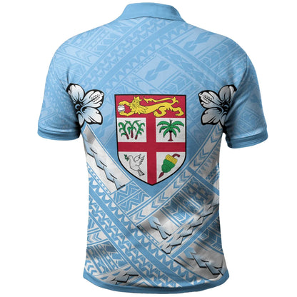 Fiji Custom Personalised Polo Shirts - Fiji Flag Camisole Hibiscus Style