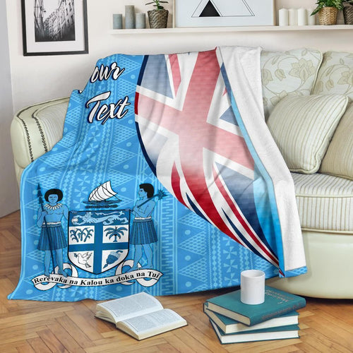 Fiji Custom Personalised Premium Blanket - Fiji Flag