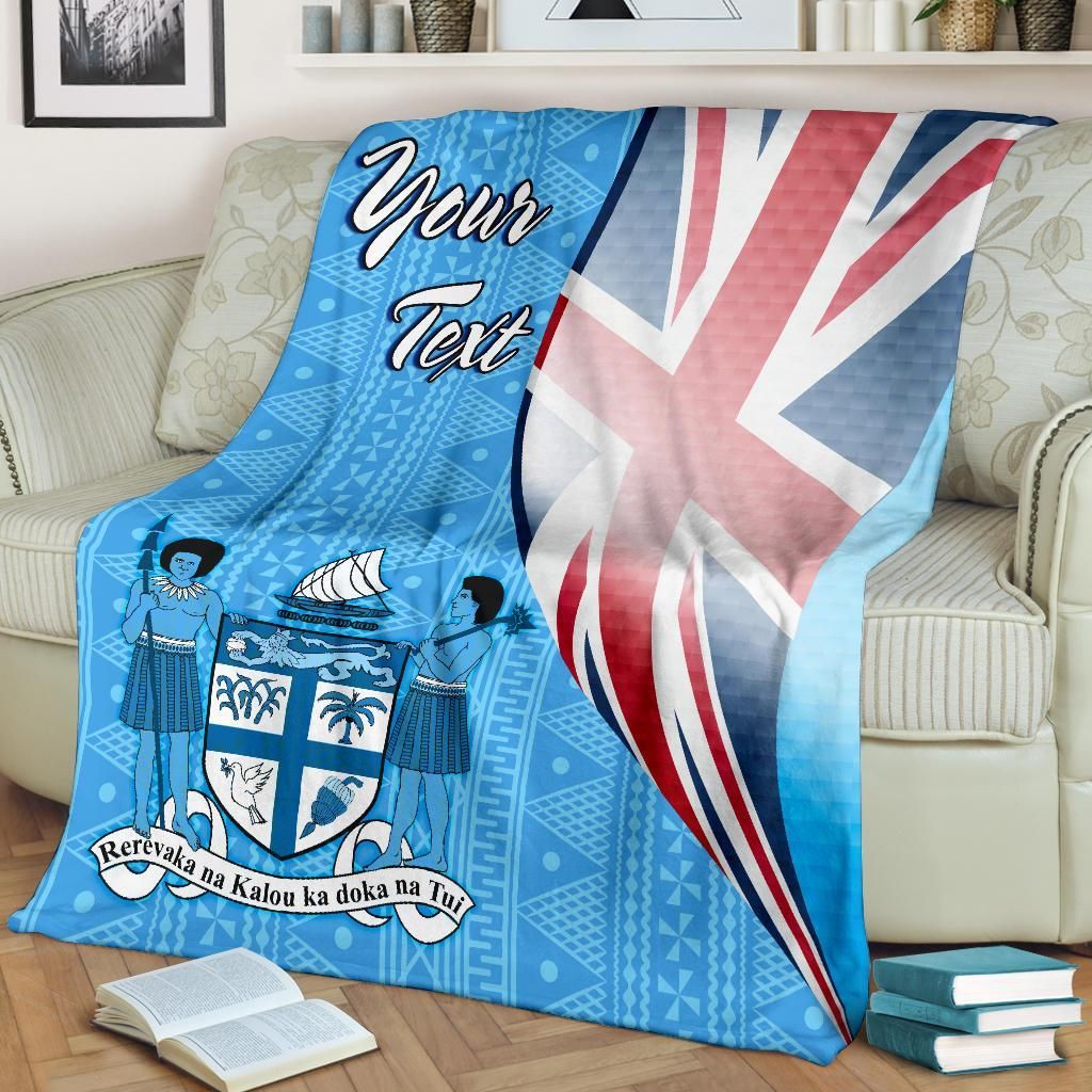 Fiji Custom Personalised Premium Blanket - Fiji Flag