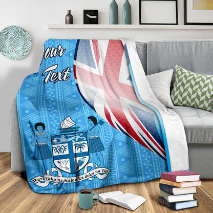 Fiji Custom Personalised Premium Blanket - Fiji Flag