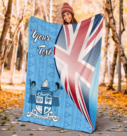 Fiji Custom Personalised Premium Blanket - Fiji Flag