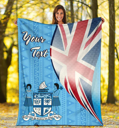 Fiji Custom Personalised Premium Blanket - Fiji Flag