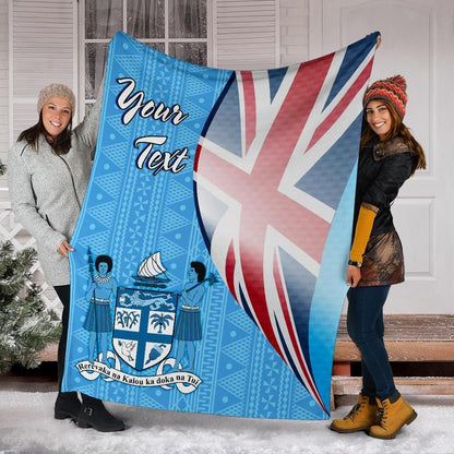Fiji Custom Personalised Premium Blanket - Fiji Flag