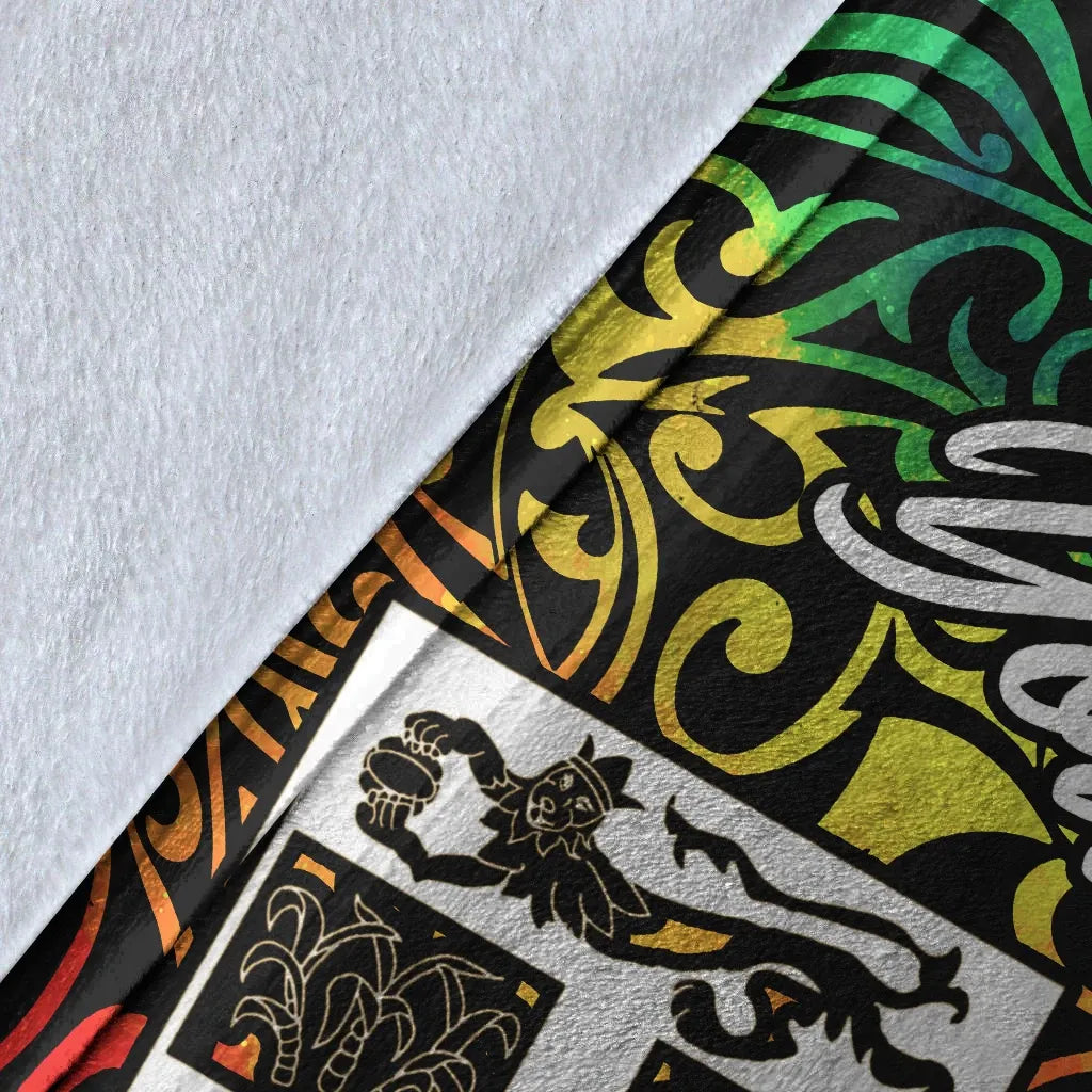 Fiji Custom Personalised Premium Blanket - Rainbow Polynesian Pattern