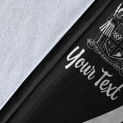 Fiji Custom Personalised Premium Blanket - White Polynesian Tentacle Tribal Pattern Crest