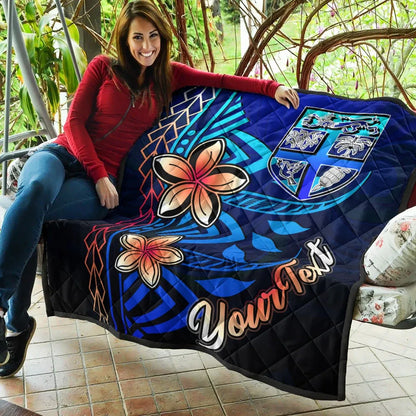 Fiji Custom Personalised Premium Quilt - Vintage Tribal Mountain