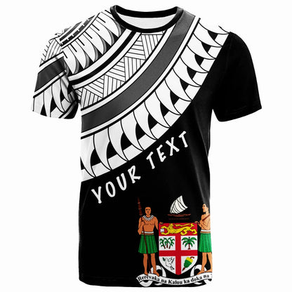 Fiji Custom Personalised - T- Shirt - Ginger Lei Pattern White