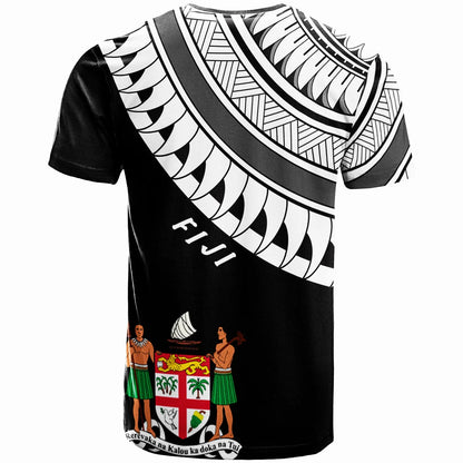 Fiji Custom Personalised - T- Shirt - Ginger Lei Pattern White