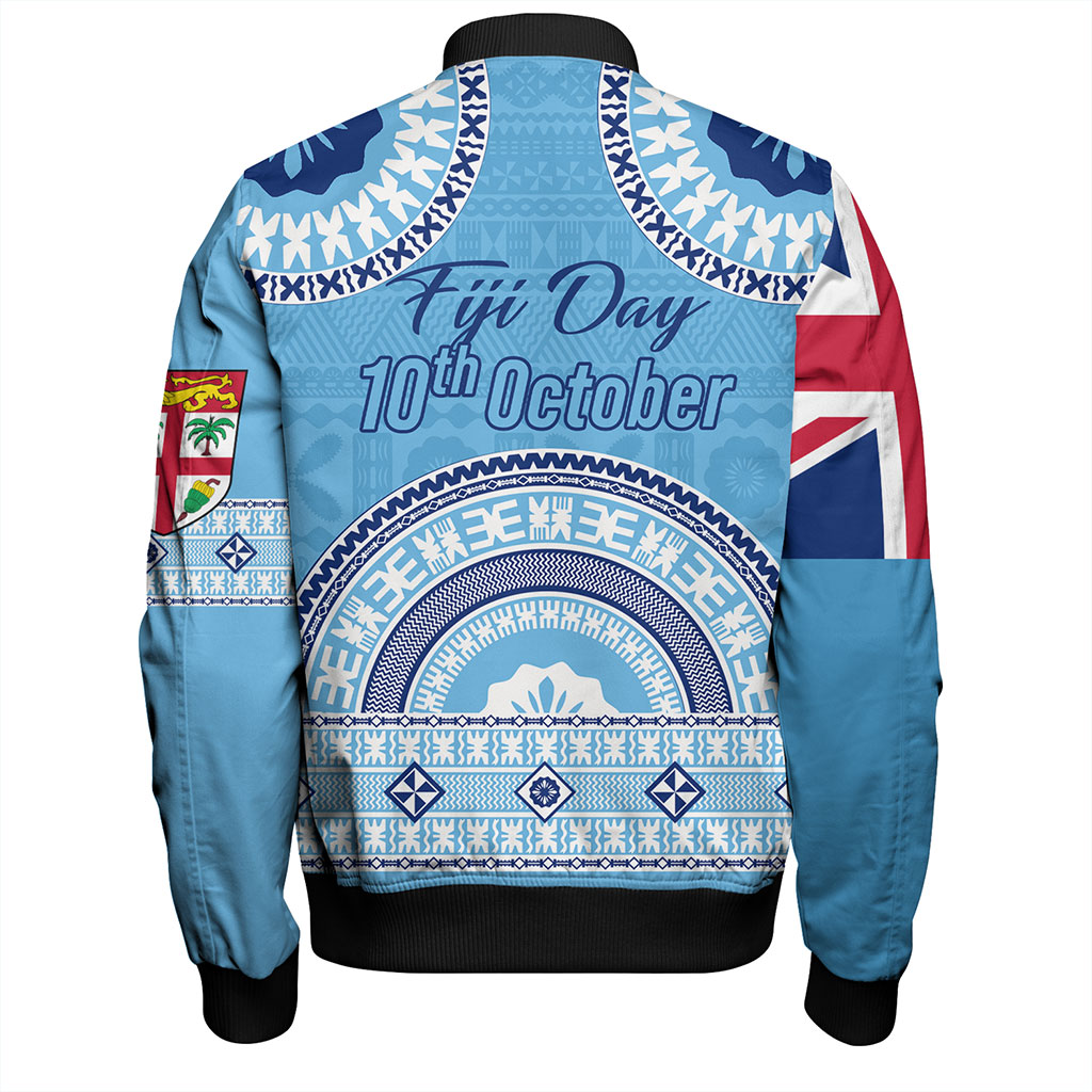 Fiji Bomber Jacket Happy Fiji Day Bula Pattern