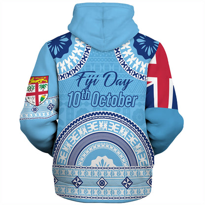 Fiji Sherpa Hoodie Happy Fiji Day Bula Pattern