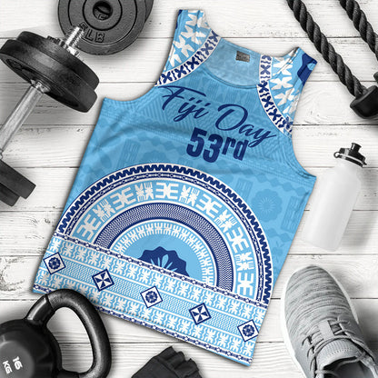 Fiji Tank Top Happy Fiji Day Bula Pattern