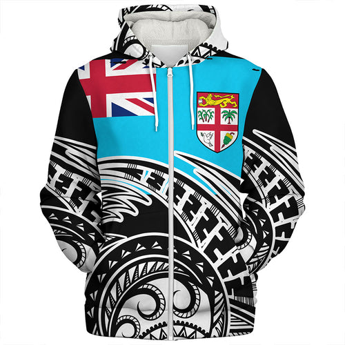 Fiji Sherpa Hoodie Custom Ethnic Style