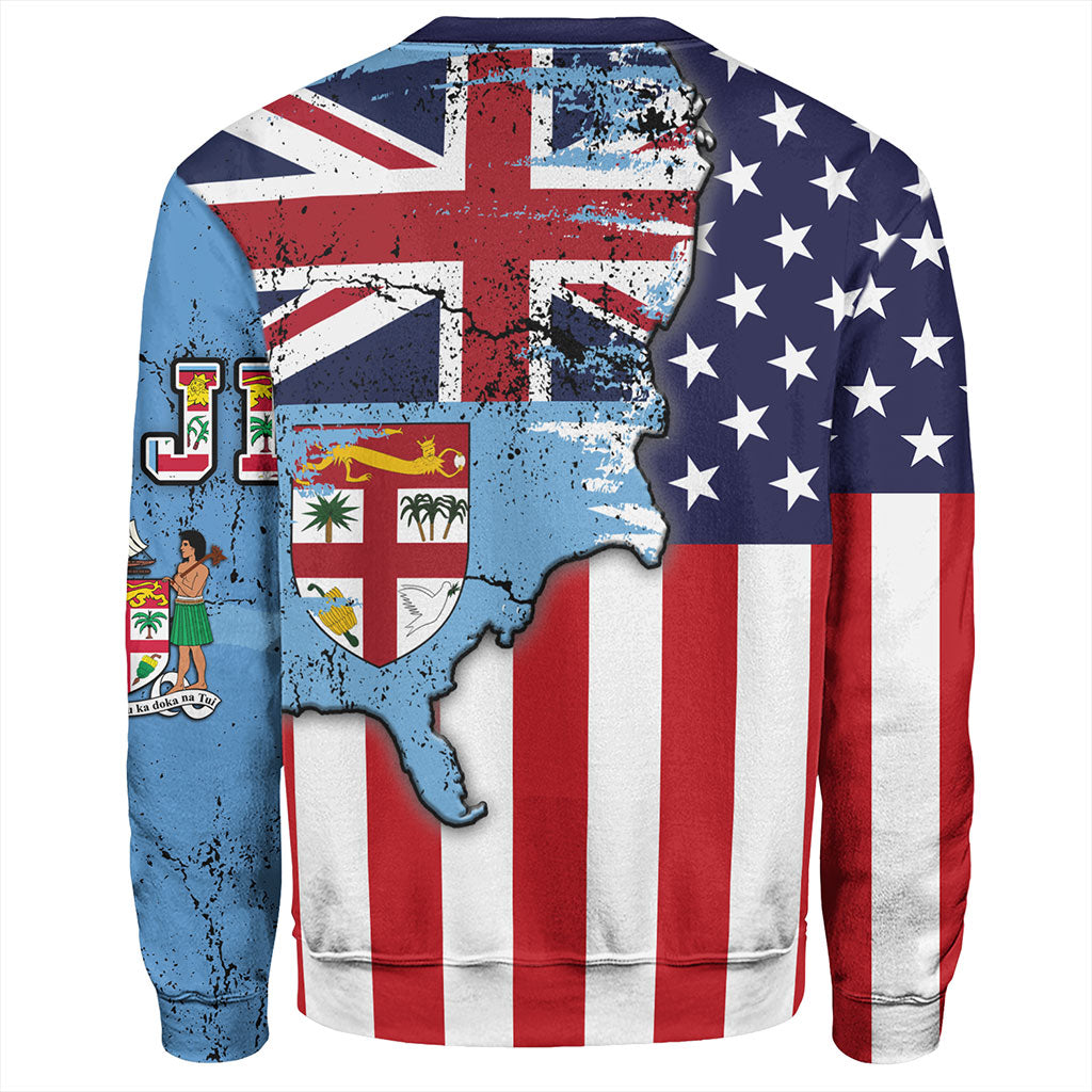 Fiji Sweatshirt Flag American Half Concept