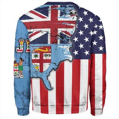 Fiji Sweatshirt Flag American Half Concept