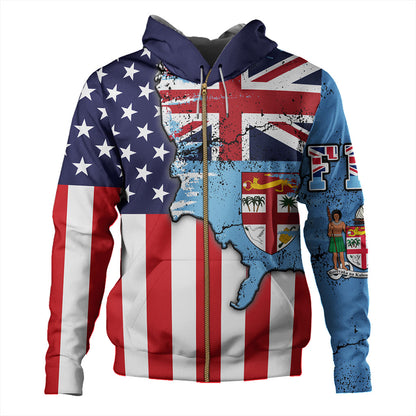 Fiji Hoodie Flag American Half Concept
