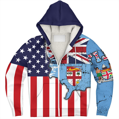 Fiji Sherpa Hoodie Flag American Half Concept